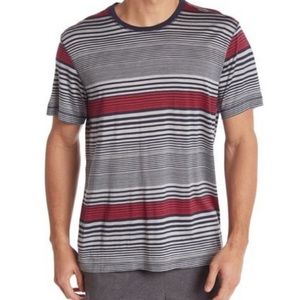 Daniel Buchler Blue Red Striped Tee Size Medium NWT